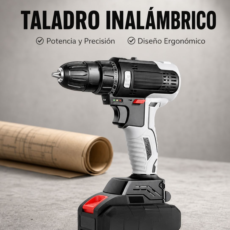Taladro eléctrico multifuncional de litio alemán para el hogar, destornillador de impacto