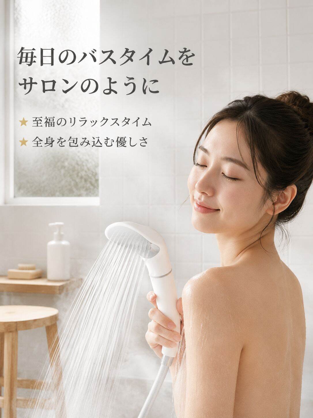 美容フィルター付き加圧シャワーヘッド