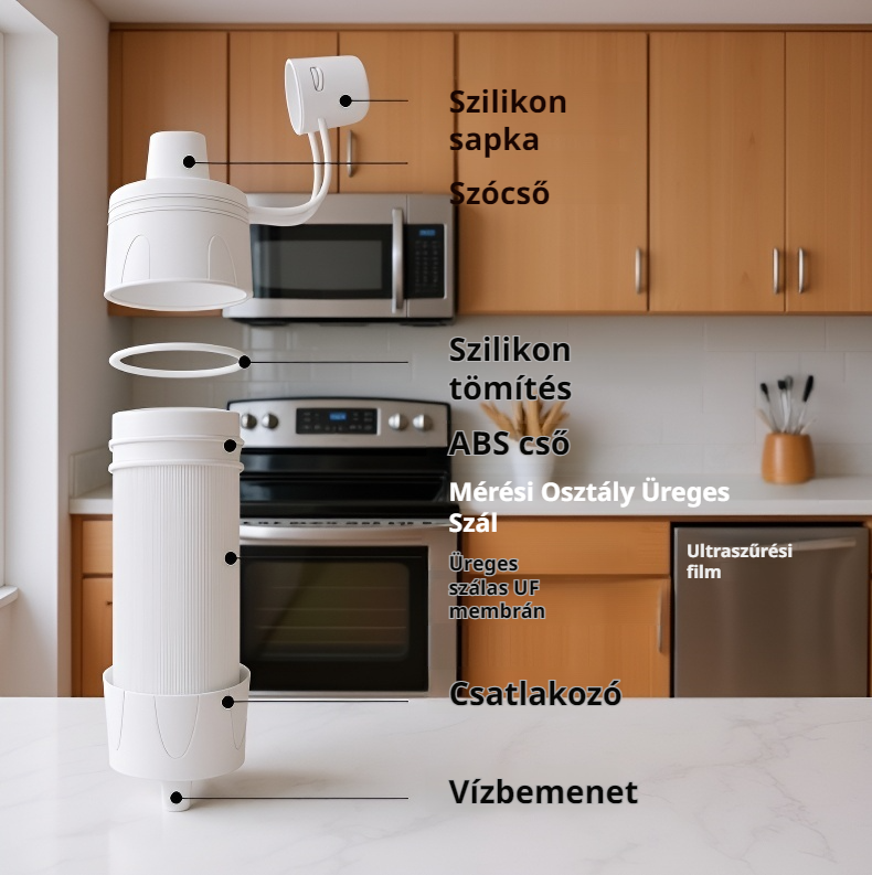 Baktériummentes víz szívószállal