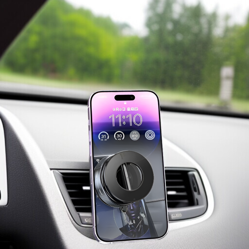 強力真空吸盤車載スマホホルダー・磁気テクノロジー搭載・爆款カーアクセサリー