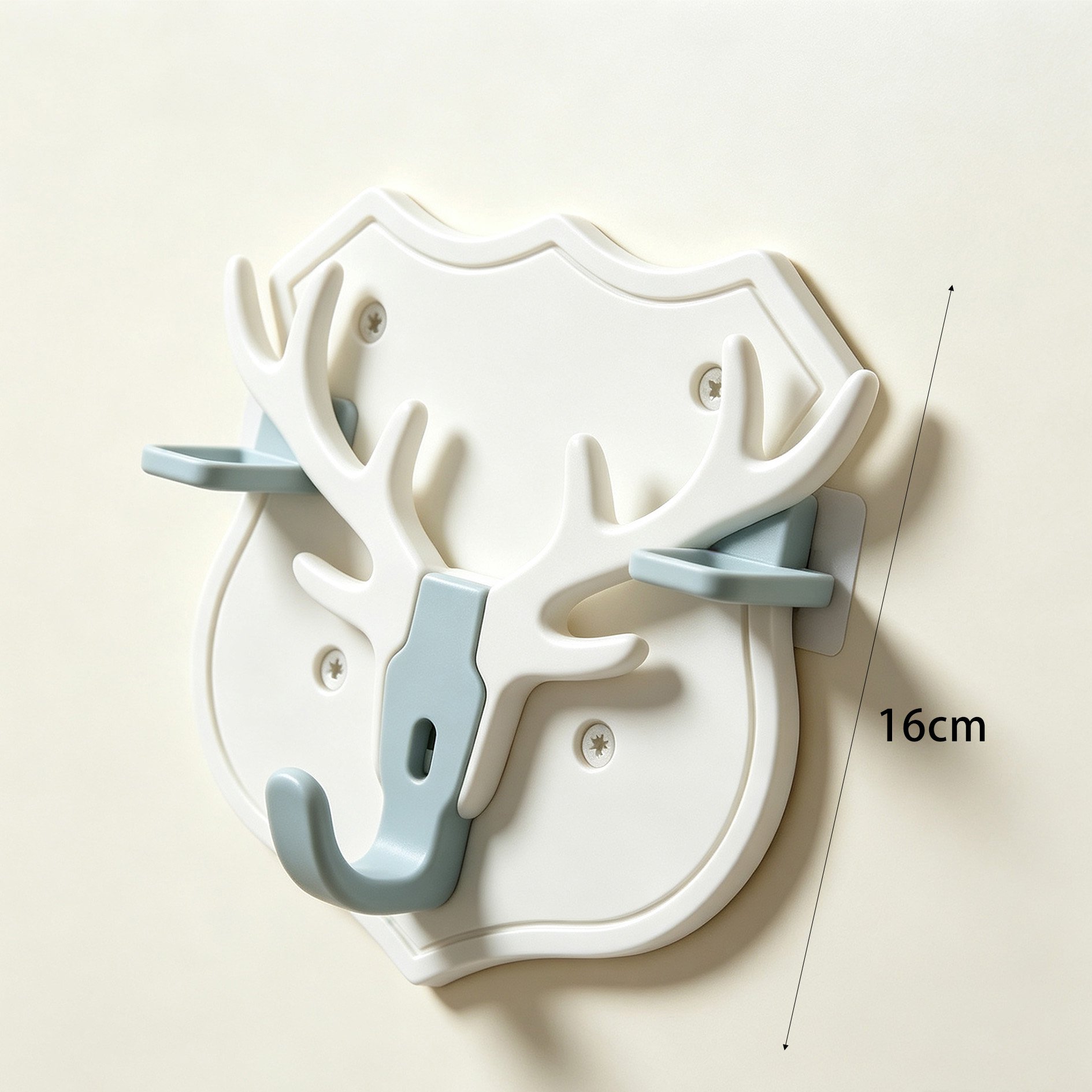 Rustic Antler Shield Hook for home decor