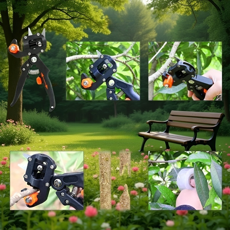 Detalle del cuchillo para injertar árboles frutales