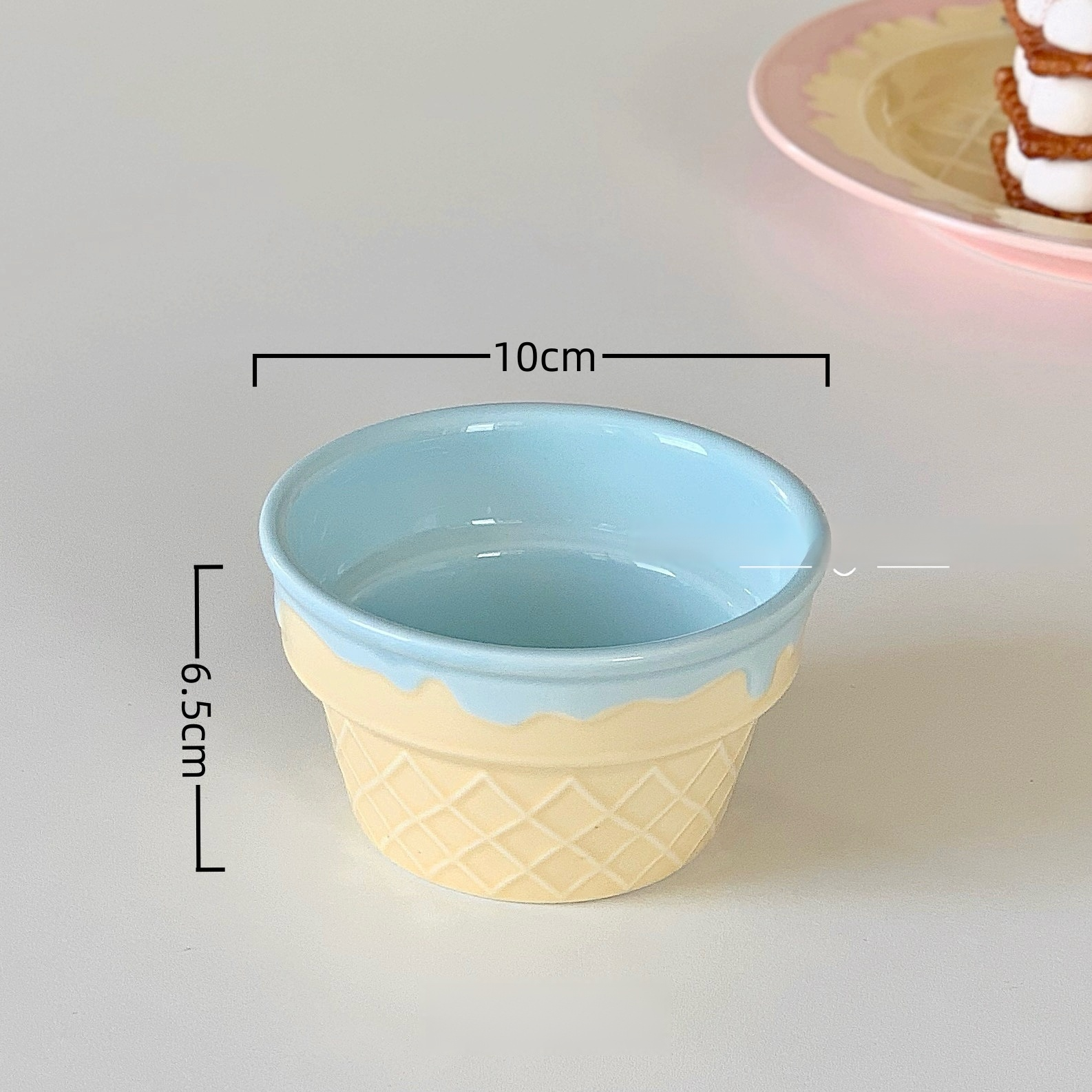 Ensemble de vaisselle en céramique motif crème glacée mignonne