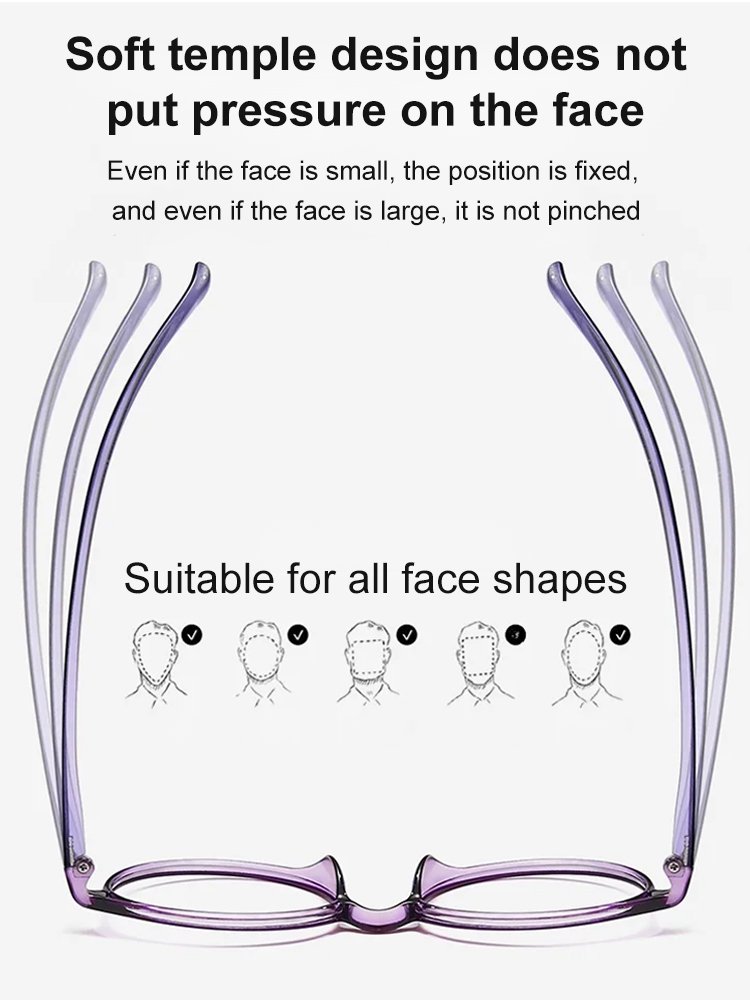Ultra-lightweight anti-blue light integrated reading glasses