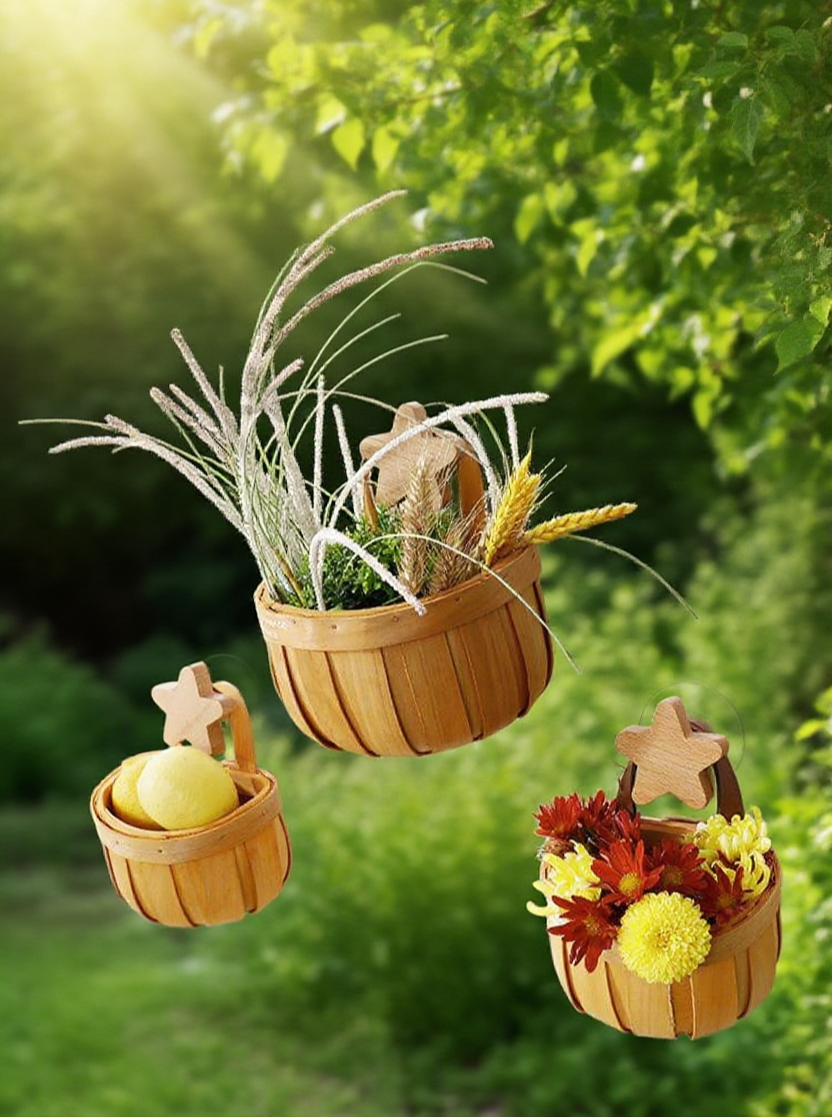 竹編收納筐裝飾廚房提升質感