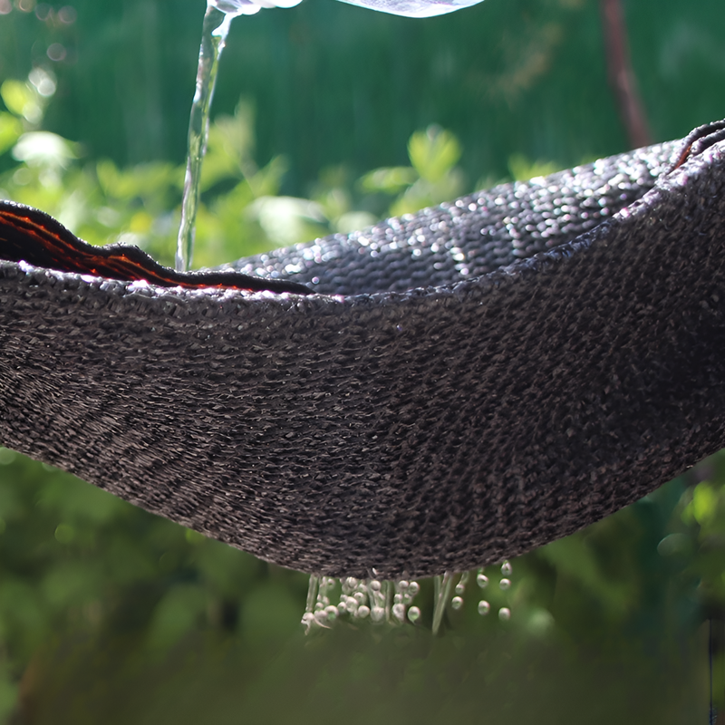 庭院用厚手黒色遮光ネット・縁取り強化・高密度穴加工