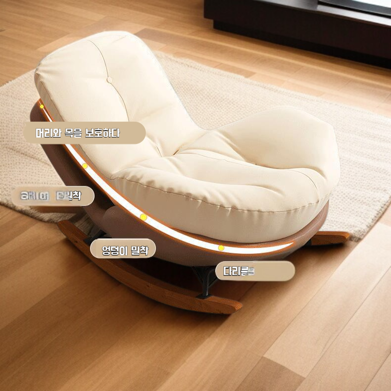 가정용 거실 리클라이너 발코니 성인 게으름뱅이 흔들의자 캐주얼 가정용