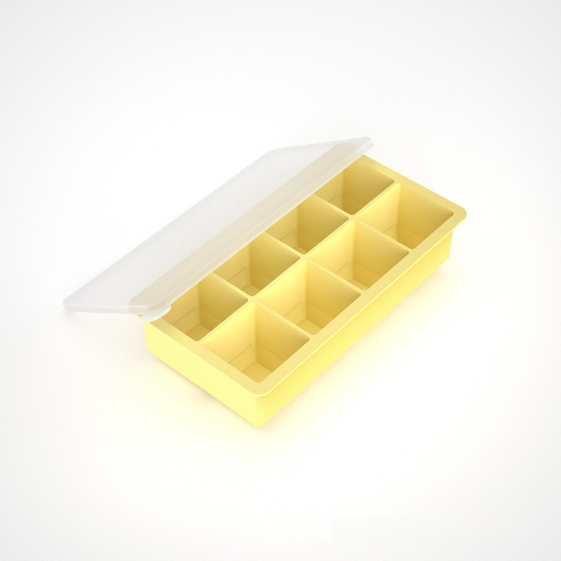 Household 4-Grid Ice Cube Tray with Lid