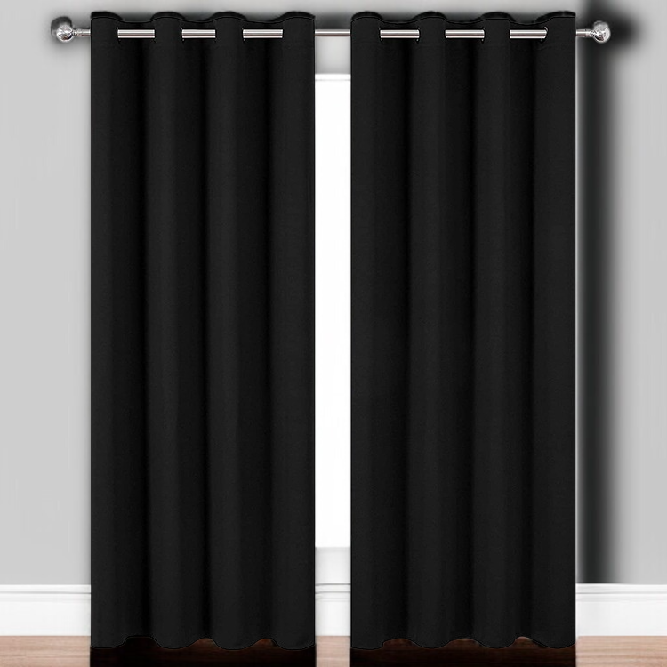 완제품 고정밀 침실 단열 차광 커튼 거실 펀치 프리 커튼