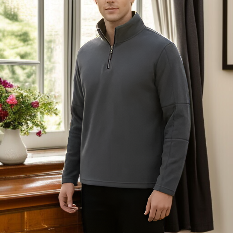 Jersey de media cremallera con cuello alto para otoño e invierno