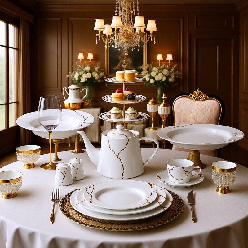 現代白色陶瓷杯碟套裝