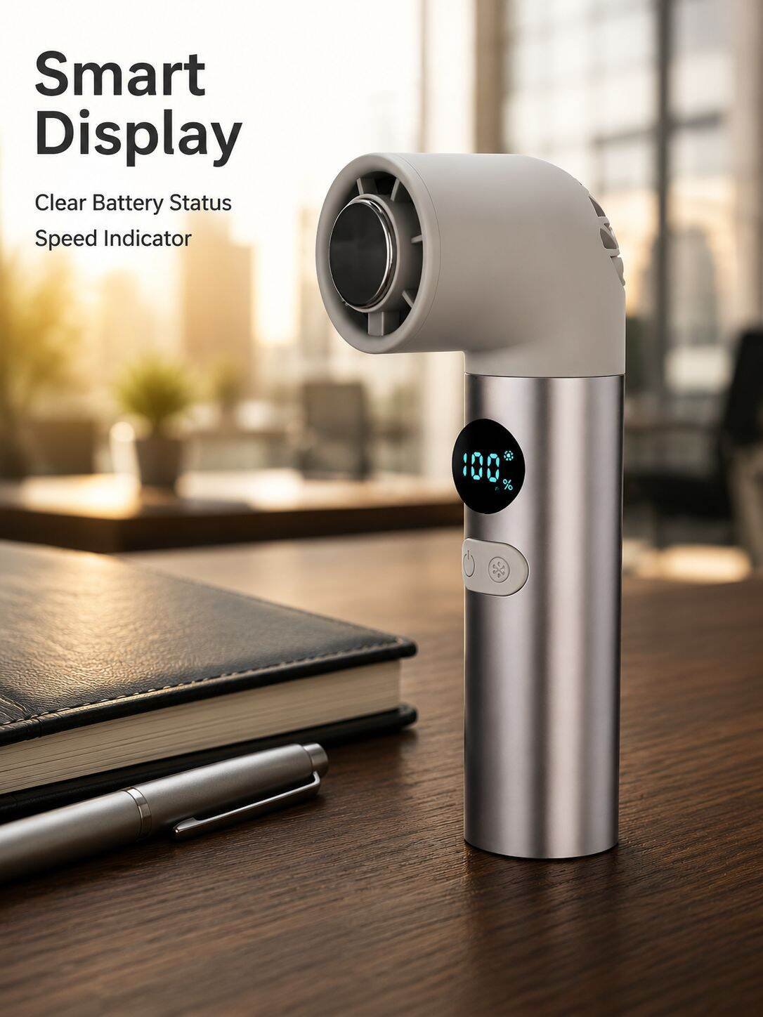 Portable Superconductor Cooling Handheld Fan USB Digital Display Ultra-fast Outdoor Fan