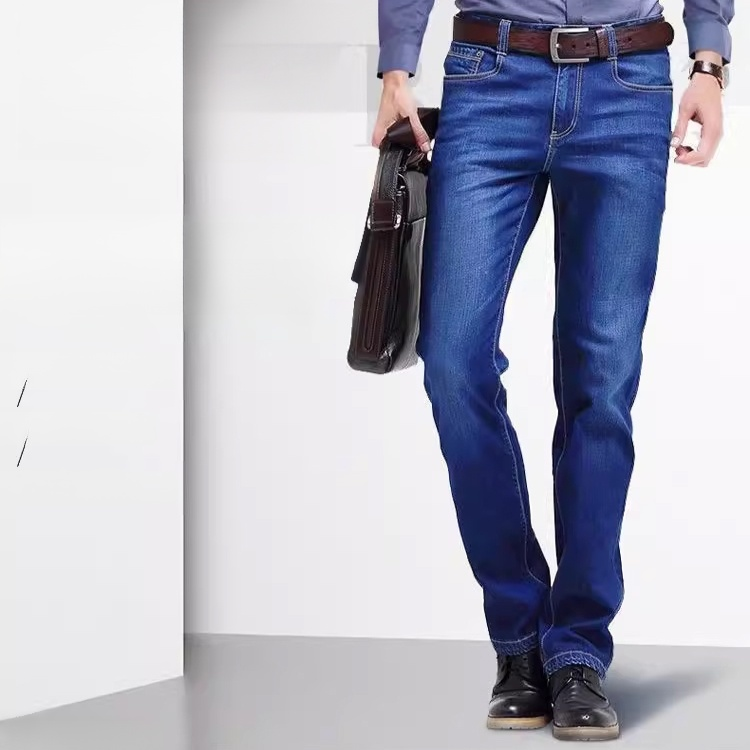 신축성 있는 데님 소재 클로즈업