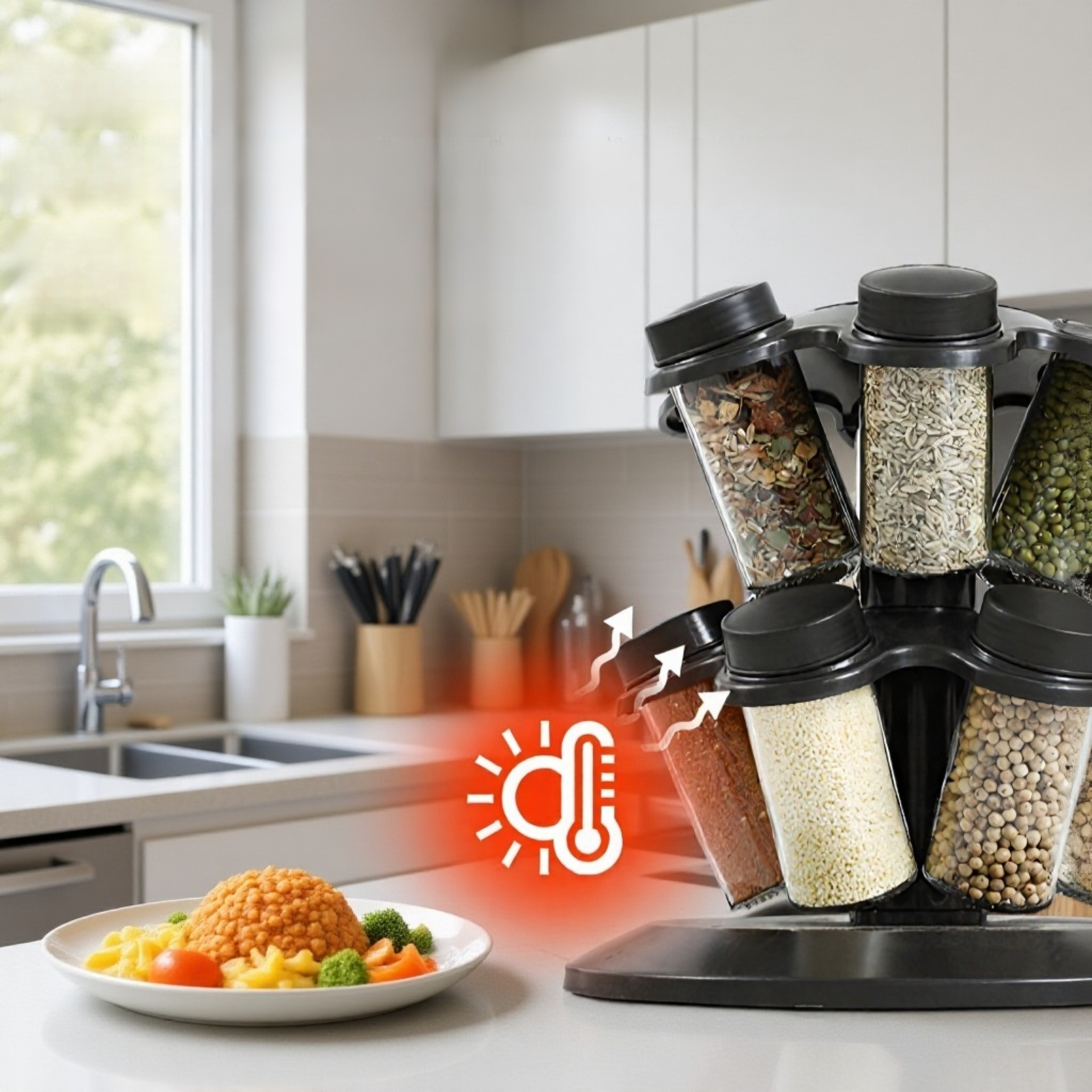 360도 회전 조미료 랙