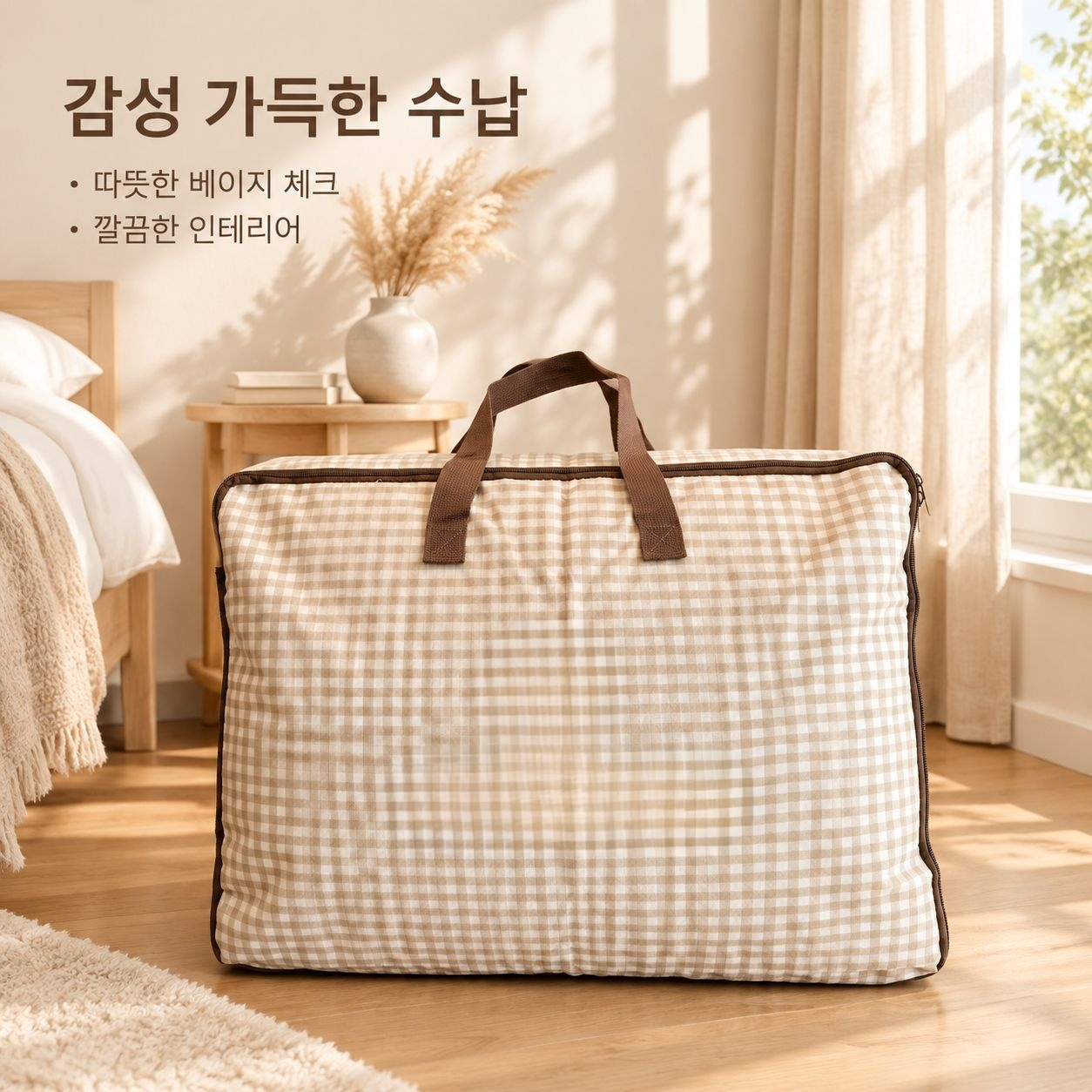 이불과 옷을 보관할 수 있는 대용량 휴대용 수납 가방