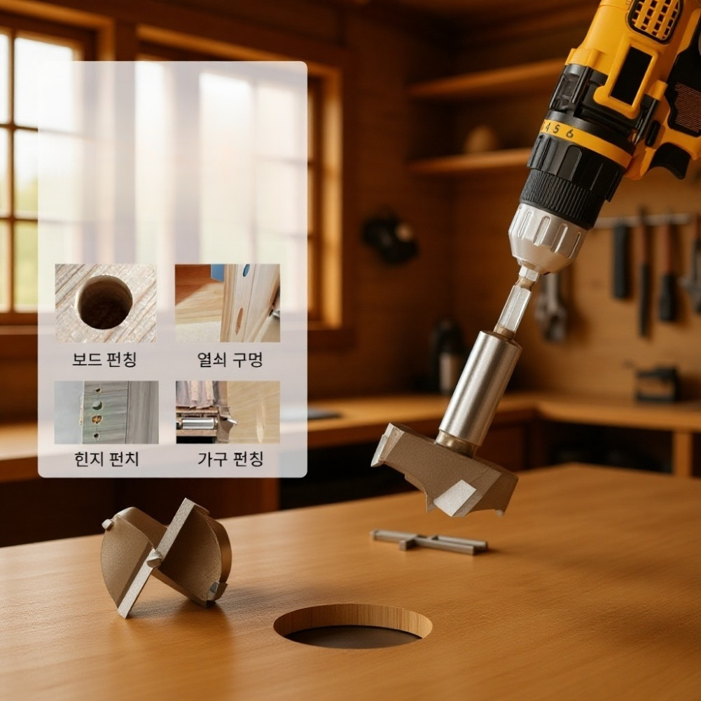 육각 손잡이 양날 목공 합금 홀더 삼치 홈 트임