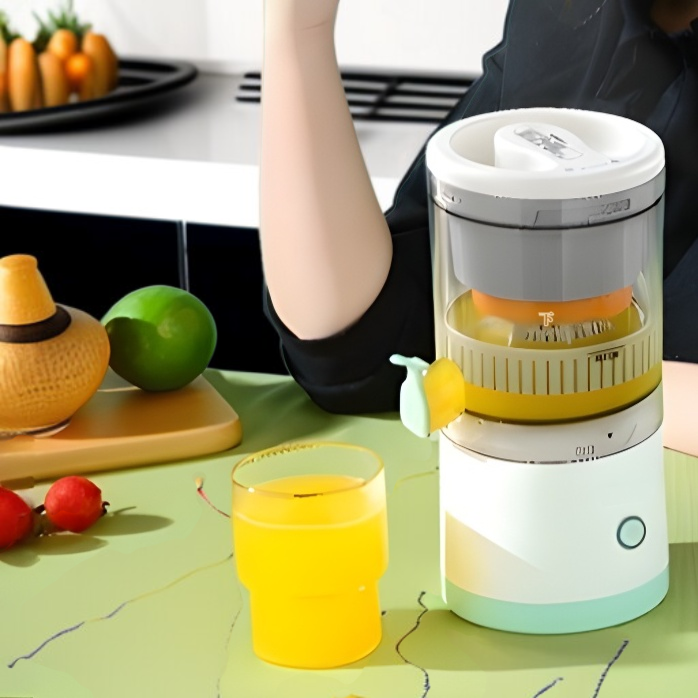 Exprimidor eléctrico portátil multifuncional, vaso de jugo con separación de residuos