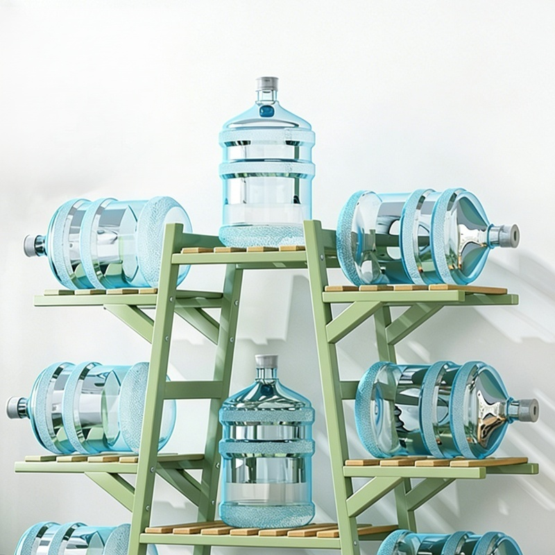 Balcony Living Room Rattan Multi-Layer Flower Stand Succulent Plant Pot Rack