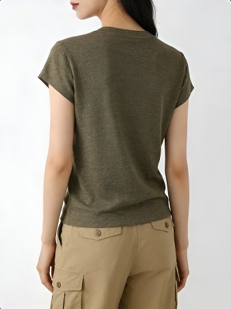 Strukturiertes minimalistisches T-Shirt