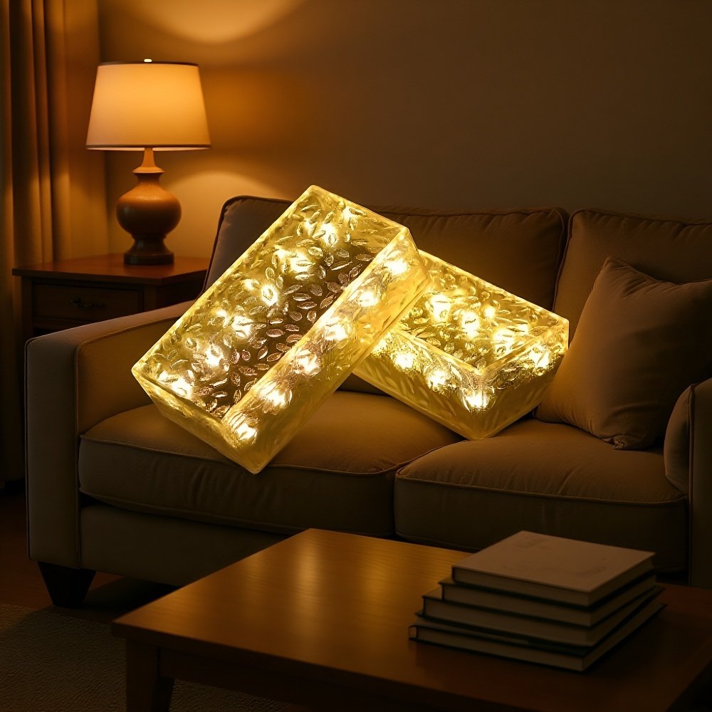 ソーラー長方形アイスブロックライト 庭園装飾灯