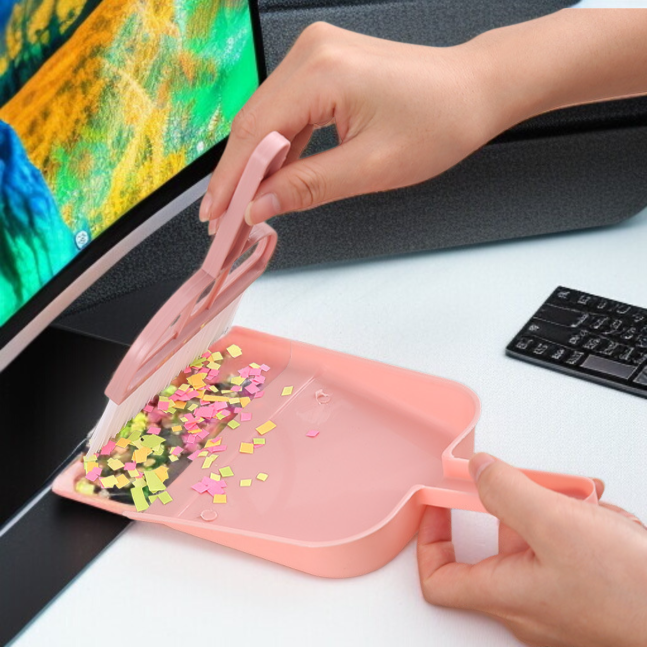 家庭用小型ほうき・ちりとりセット 寝室の掃除用具 ゴミすくい卓上掃除小型スイーパーちりとりセット