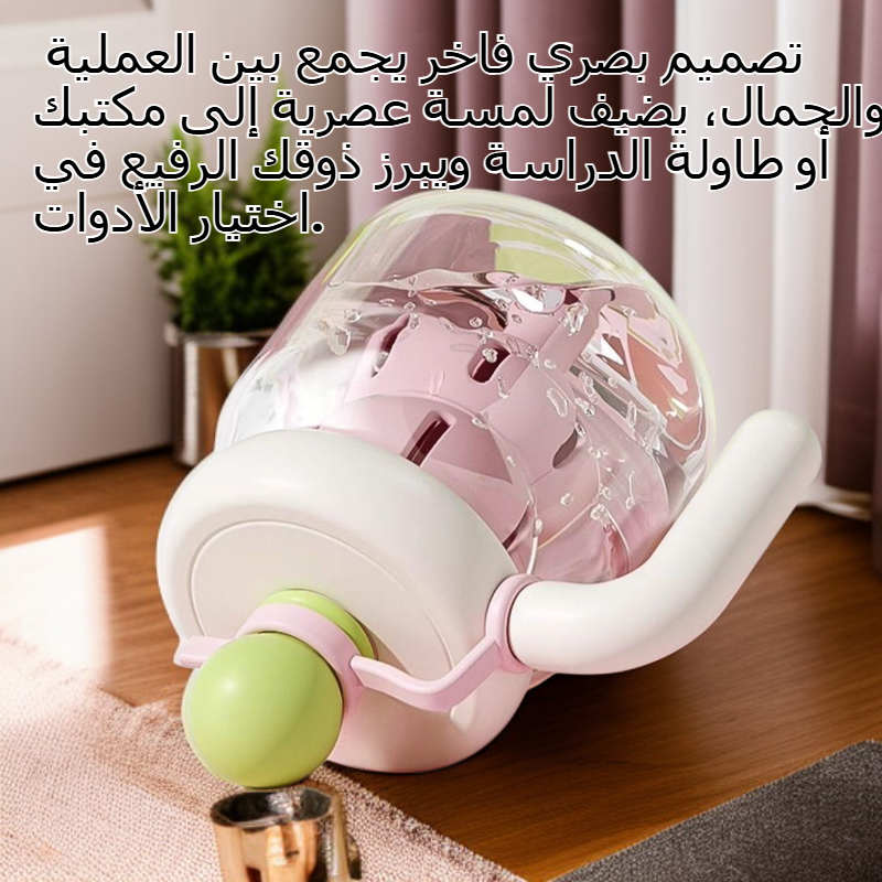 كوب ماء زجاجي كبير الحجم للنساء مع مصاصة للاستخدام في المكتب والطاولة