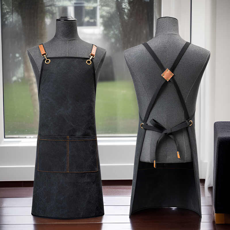 Double-strap sleeveless apron