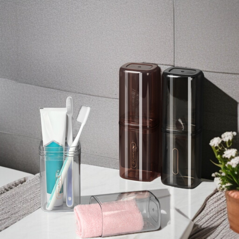 旅行用ポータブル ウォッシュカップ ライトラグジュアリー セット カップル 電動歯ブラシ 洗口カップ