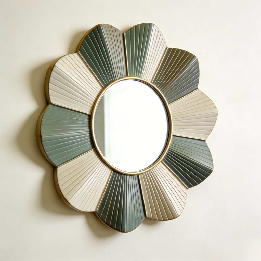 おしゃれな円形壁掛け式ドレッサーミラー