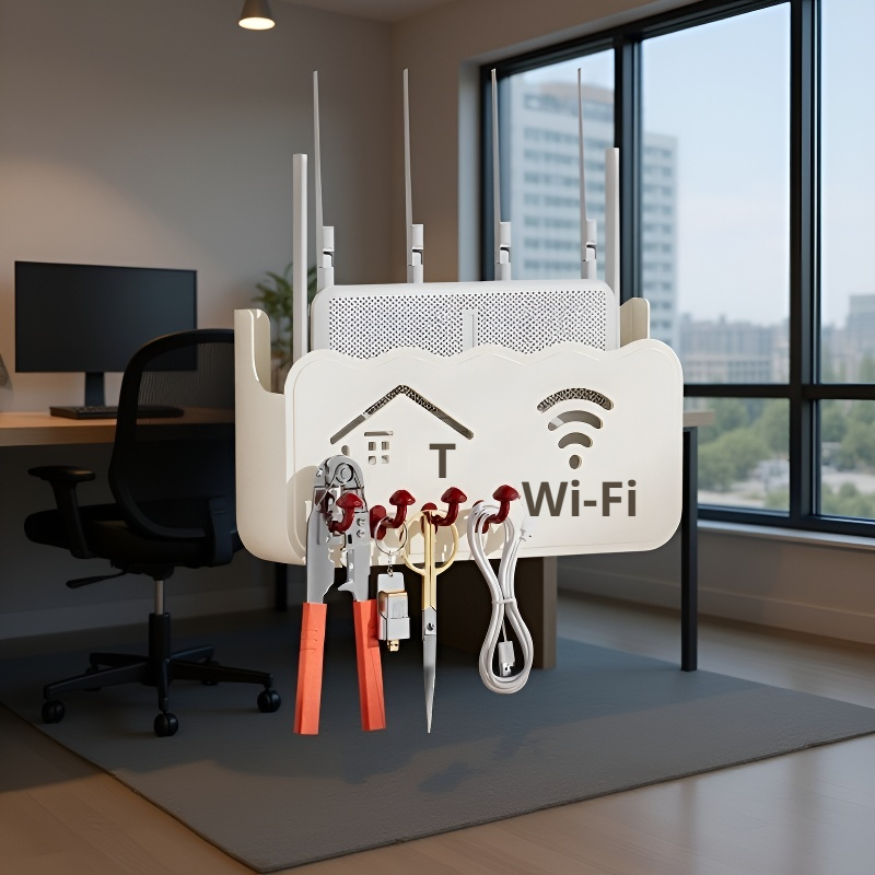 Boîte murale pour routeur WiFi, étagère de rangement TV, support mural sans fil