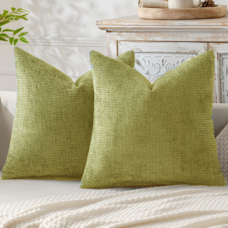 부드러운 굵은 실 셰니르 쿠션커버 미니멀 스타일 소파 쿠션