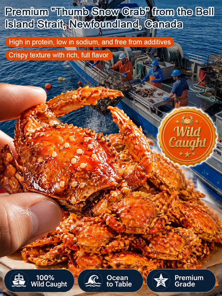 Spicy Sea Crab Snacks - High in Protein, Low in Sodium