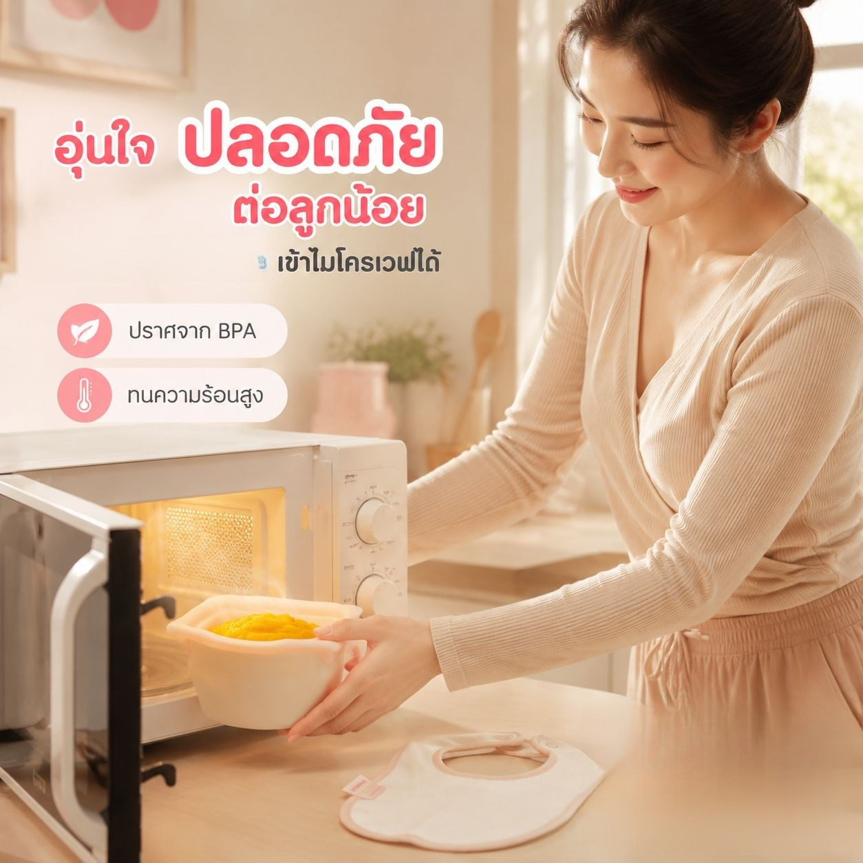 ถุงซิลิโคนเก็บอาหารขนาดใหญ่ ใช้ซ้ำได้