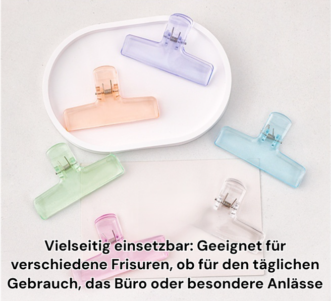 Moderne Haarklammer aus transparentem Acryl