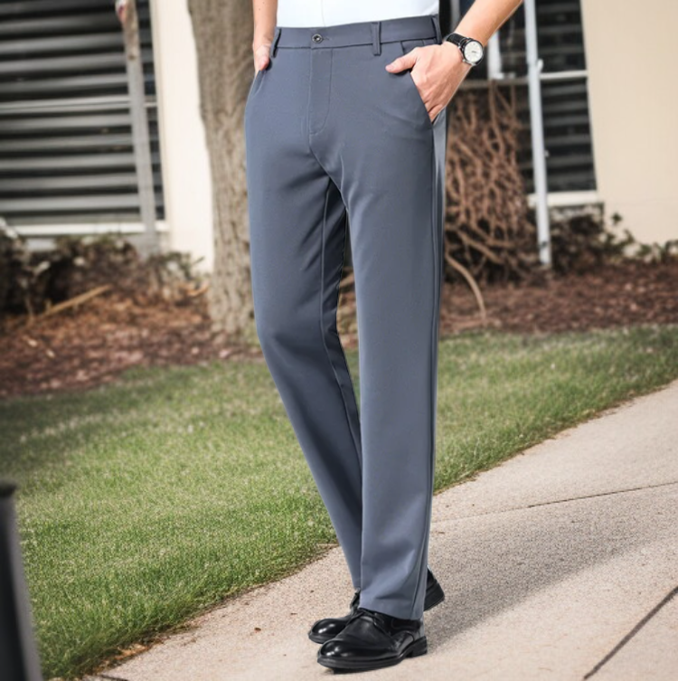 편안한 착용감의 일자핏 정장 바지