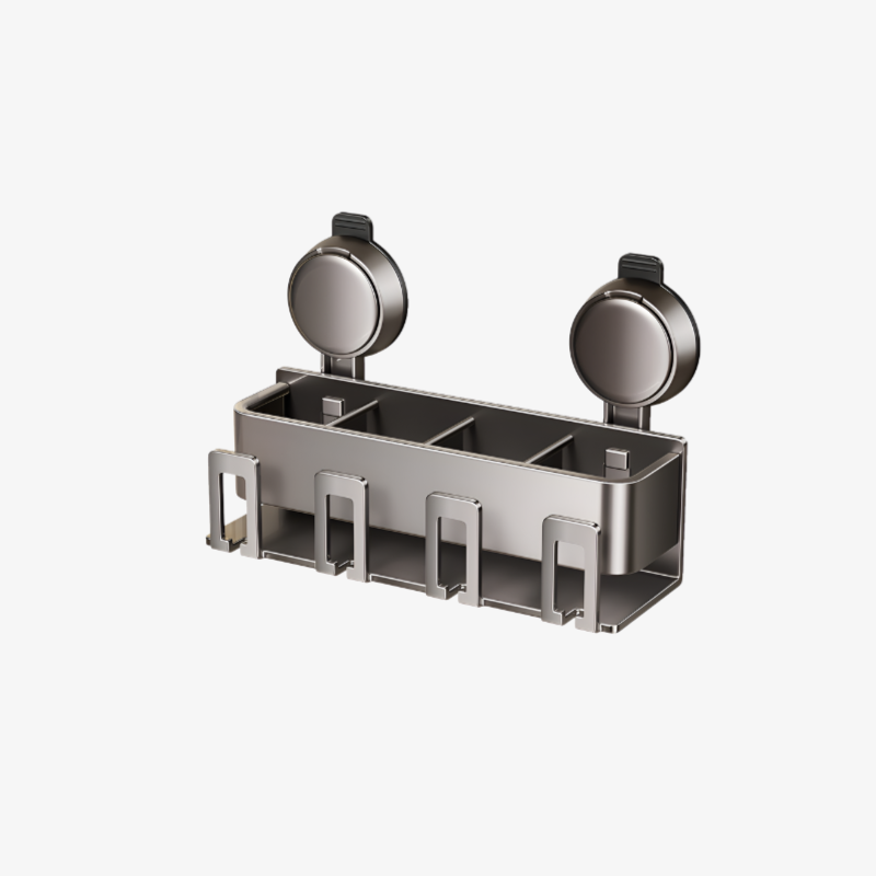 家庭用バスルーム吸盤歯ブラシとカップ収納ラックパンチフリー壁掛け洗面台マウスウォッシュカップ収納アーティファクト