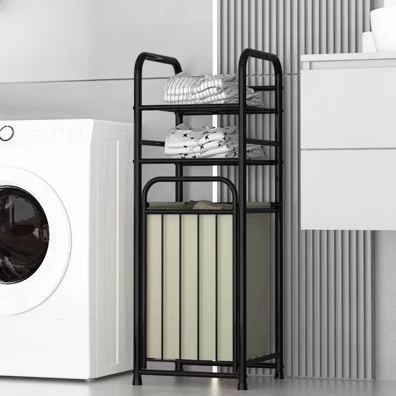 髒衣籃髒衣簍收納層架拼接鐵藝衛生間洗衣架多功能置物架架子
