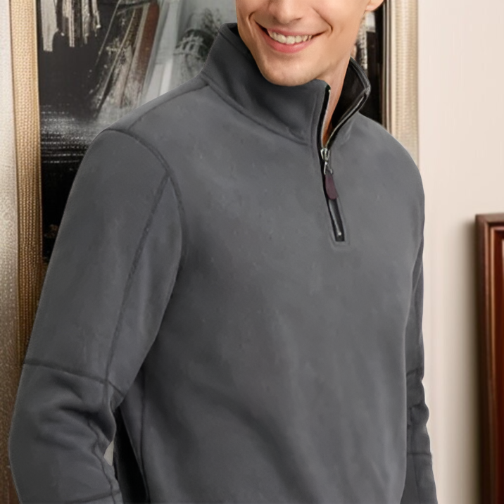 Jersey de media cremallera con cuello alto para otoño e invierno