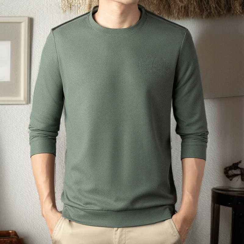 봄가을 남자 긴팔 순박 와플 맨투맨 이너 레깅스 긴팔 티셔츠
