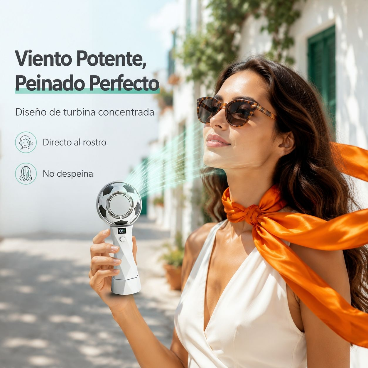 Mini ventilador de cuello con enfriamiento rápido para fútbol