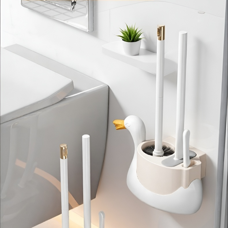 Nástěnný WC kartáč s držákem do koupelny