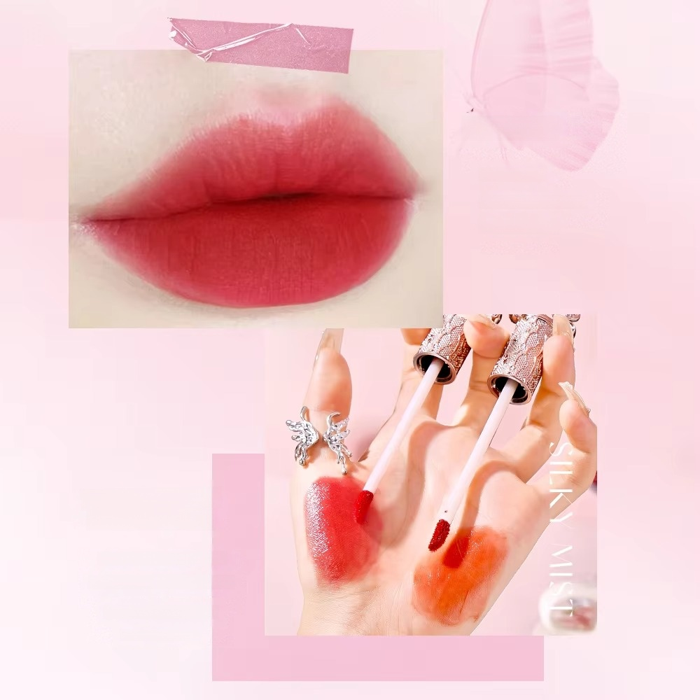 Maquillaje de labios de belleza femenina
