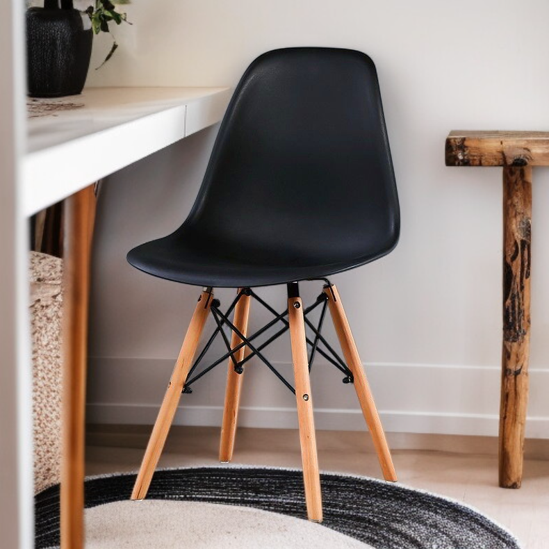 Silla de tocador tipo tulipán, silla para mesa de comedor y estudio