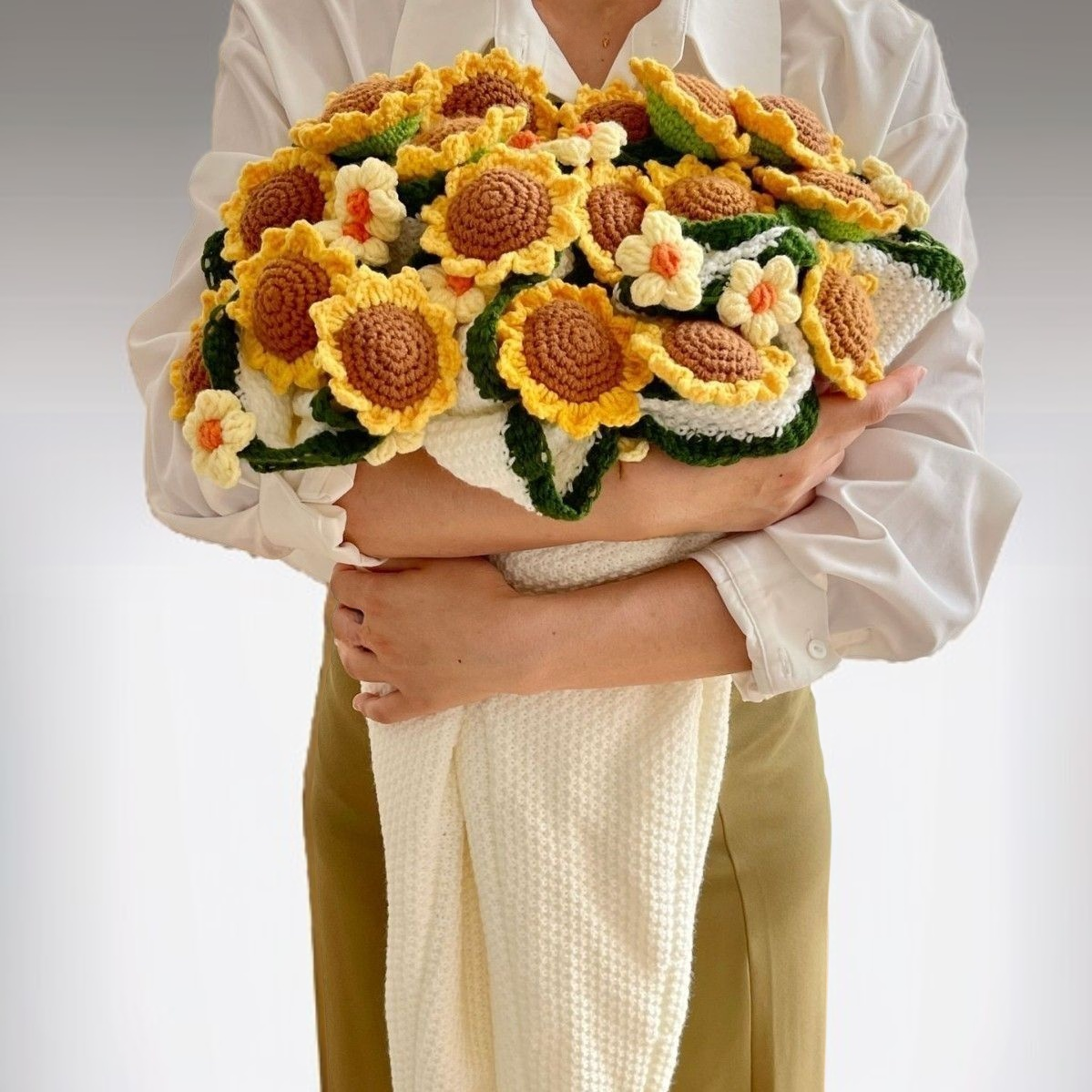 溫馨手工編織毛線毯子居家擺設