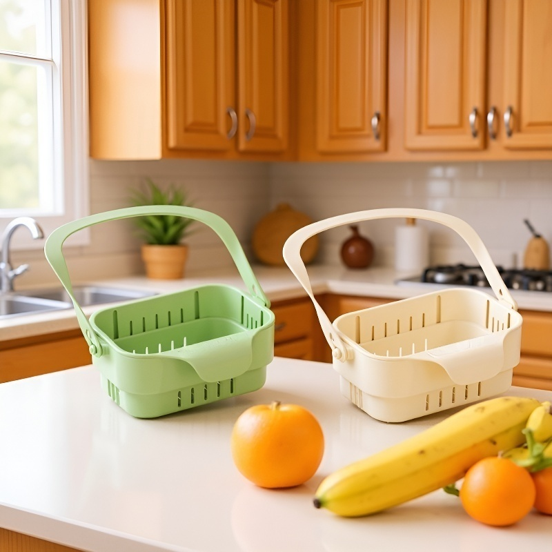 Hangable foldable telescopic drain basket