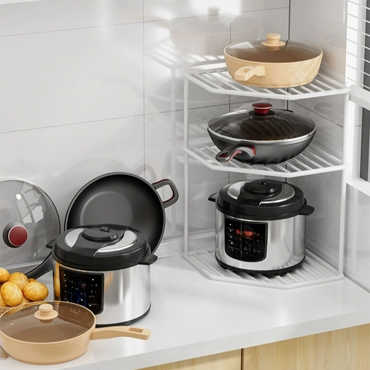 多層轉角三角收納架 廚房角落儲物鍋架