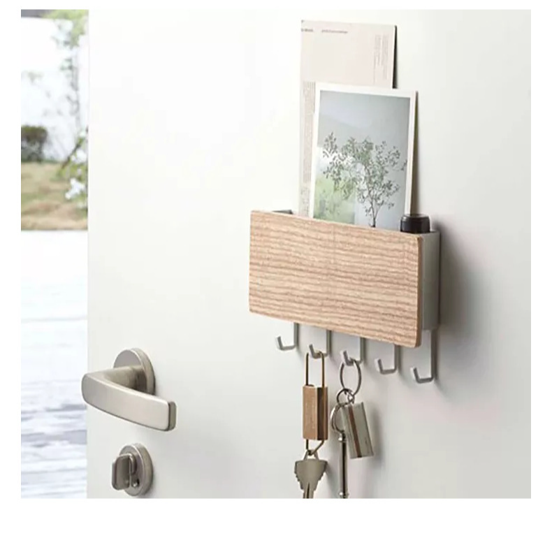Multifunctional door entryway key rack organizer