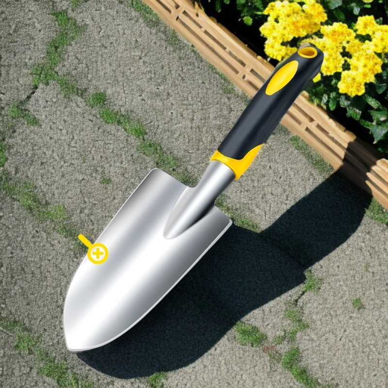 バルコニー鉢植えガーデニングツールアルミ合金植栽シャベル除草緩い土壌花シャベル熊手掘削ツール花栽培に不可欠なガーデニングシャベル
