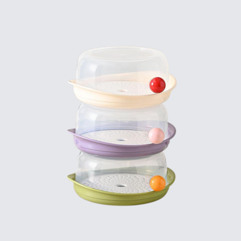 加厚帶蓋微波爐蒸籠