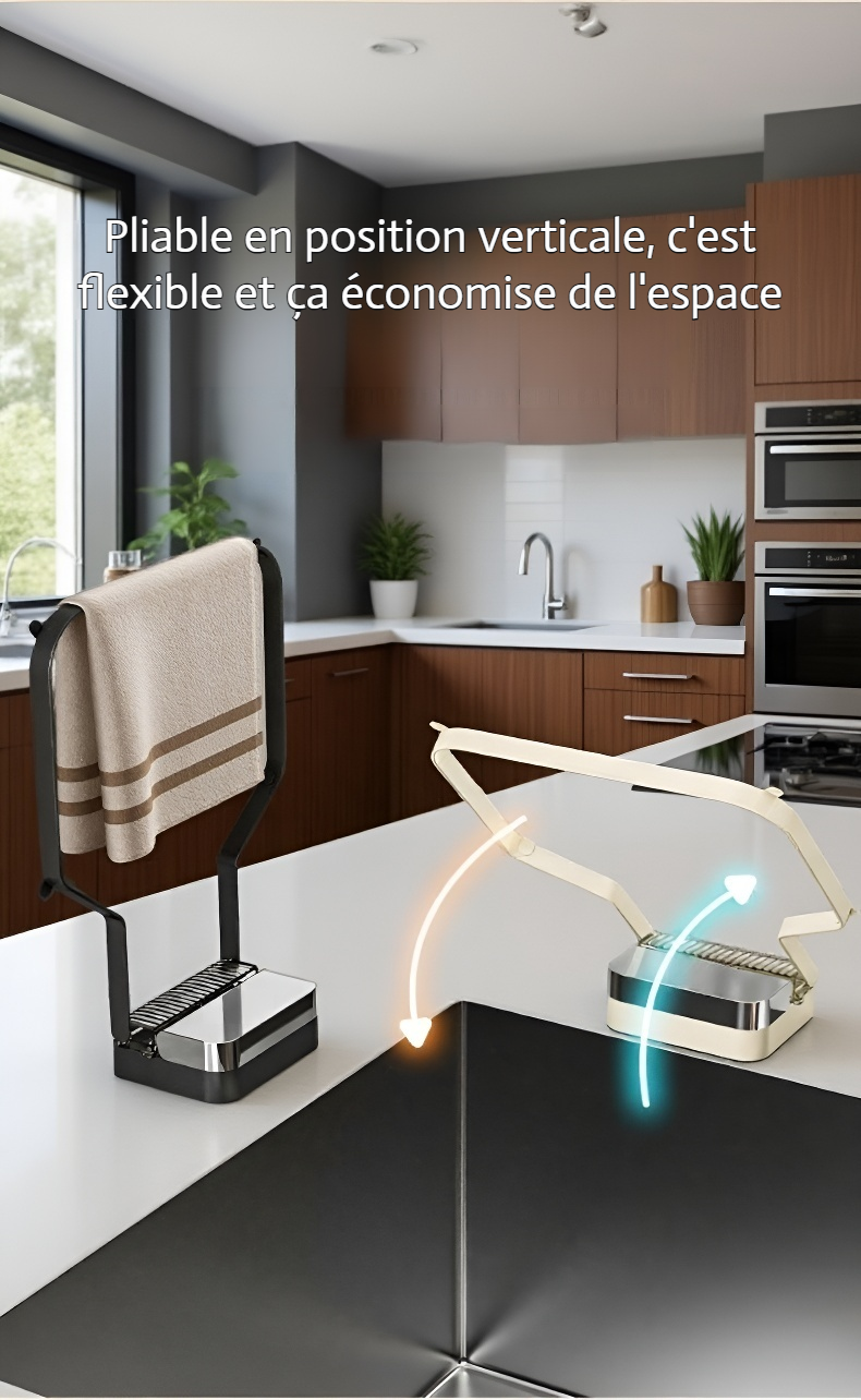 Drain rack for storing kitchen brushes and tools